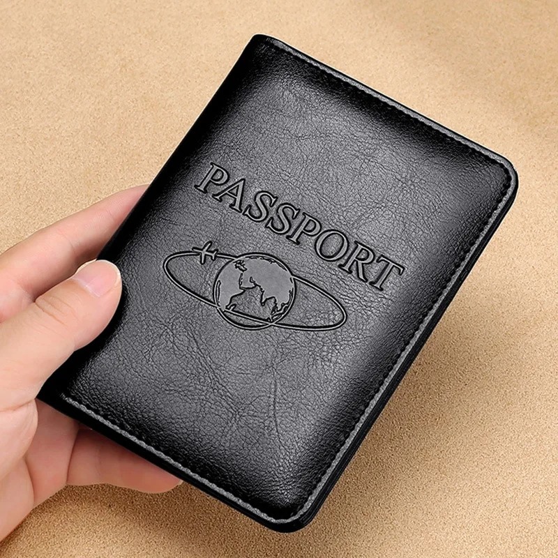 Travel Accessories Wallet - Couverture de passeport unisexe en cuir