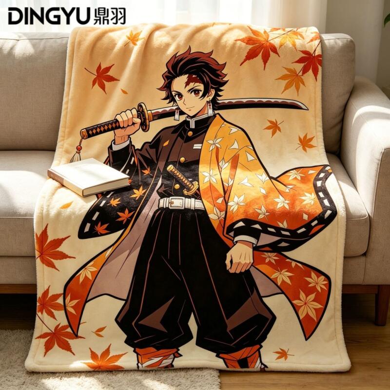 Travel Accessories As Gifts - Couverture en flanelle Anime Demon Slayer,