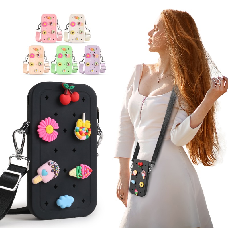 Travel Accessories Organizer Bag - Sac bandoulière multifonction portable en silicone,