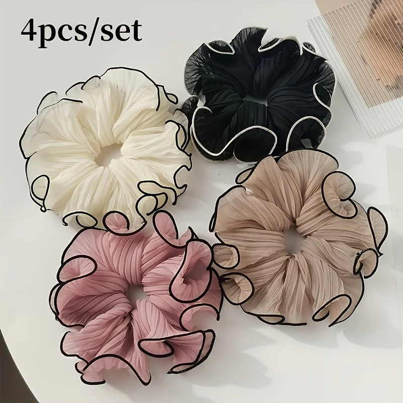 Travel Accessories Aesthetic - Chouchous élégants en tissu à franges,