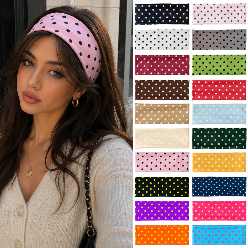 Travel Accessories Aesthetic - 2 bandeaux élastiques à pois en