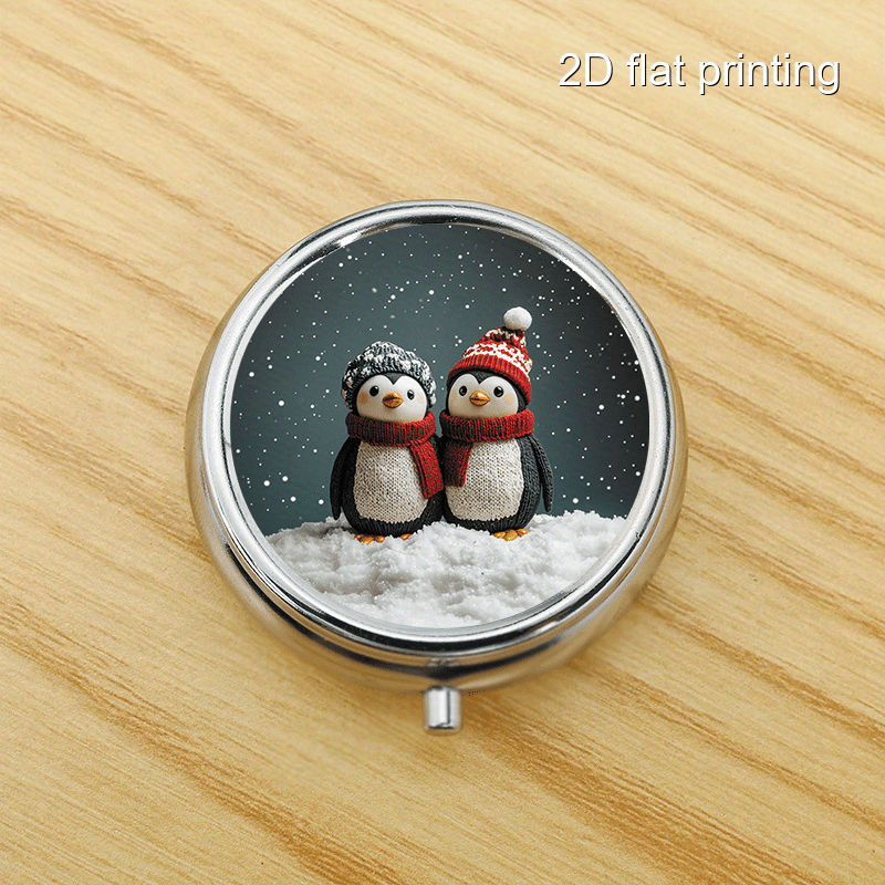 Boîte ronde à 7 motifs Winter  - Travel Accessories As Gifts avis et prix