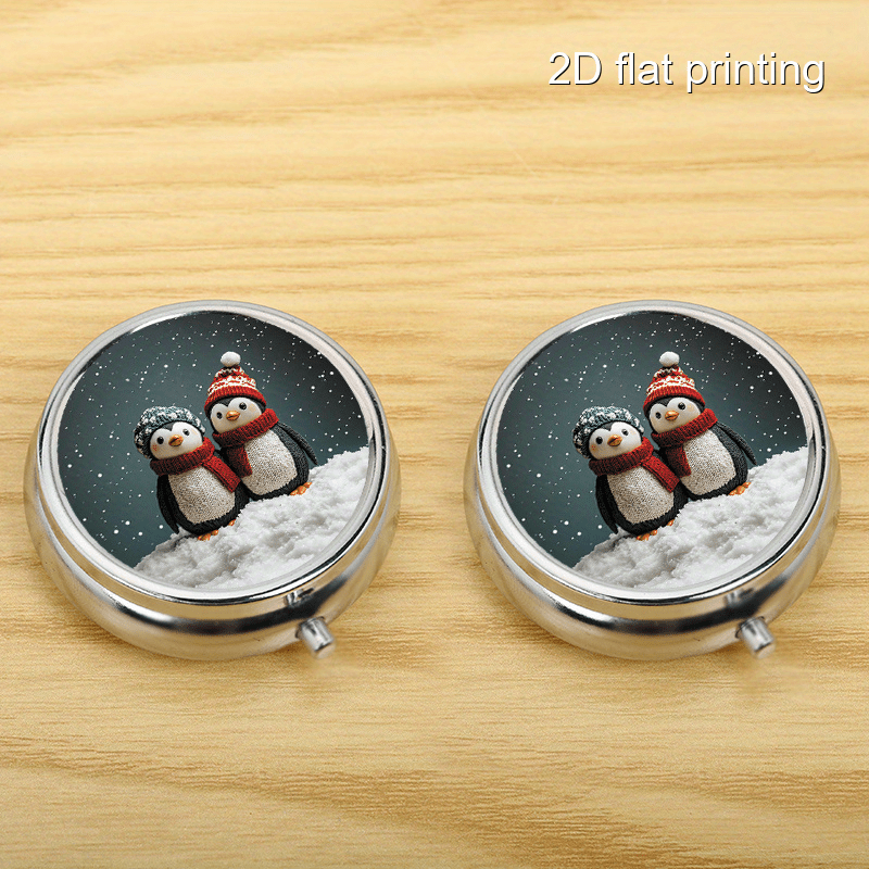 Boîte ronde à 7 motifs Winter  - Travel Accessories As Gifts avis et prix