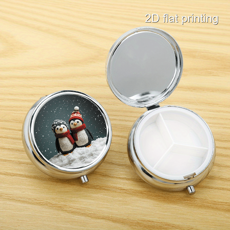 Boîte ronde à 7 motifs Winter  - Travel Accessories As Gifts avis et prix