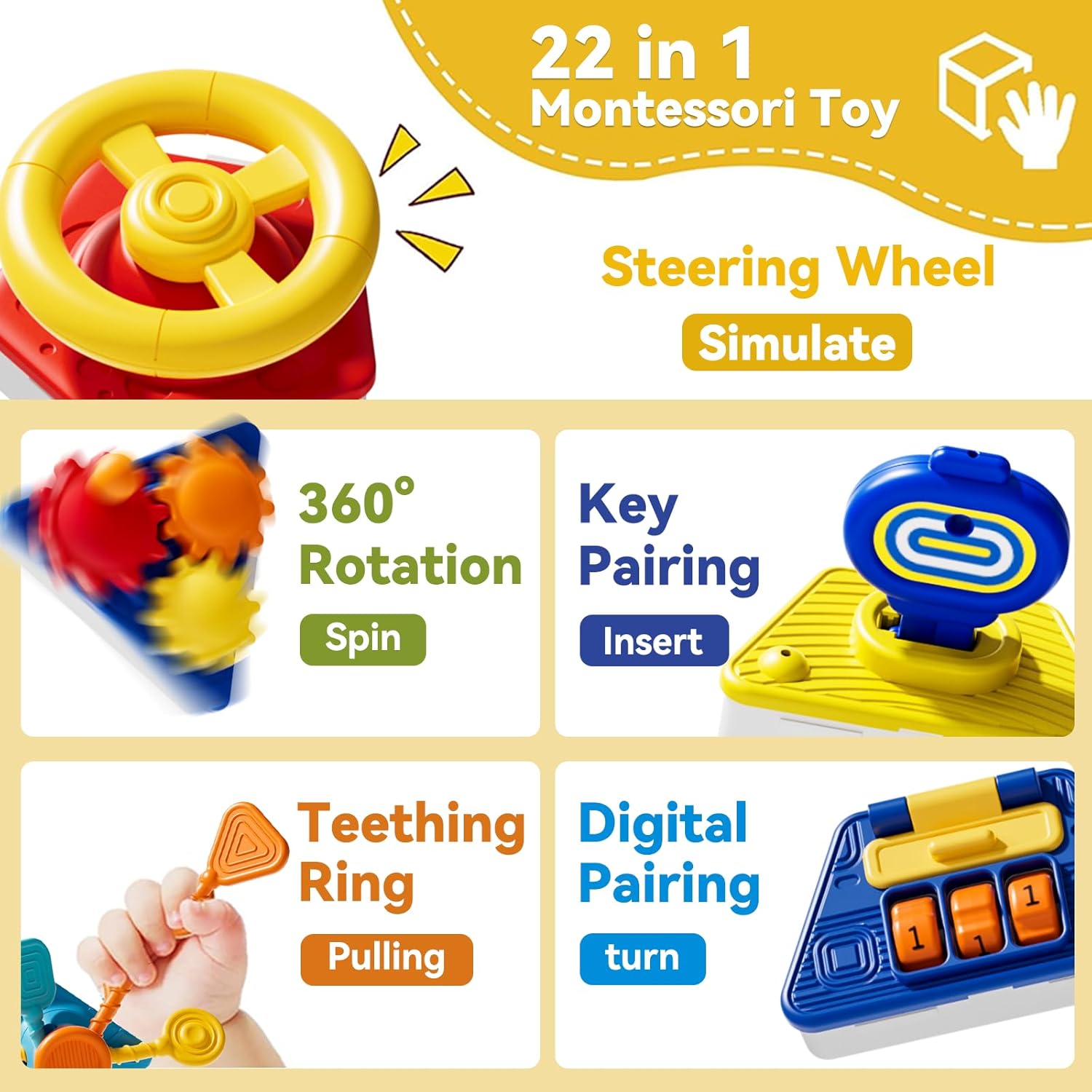 Cube d'activités Montessori po - Travel Accessories Baby avis et prix
