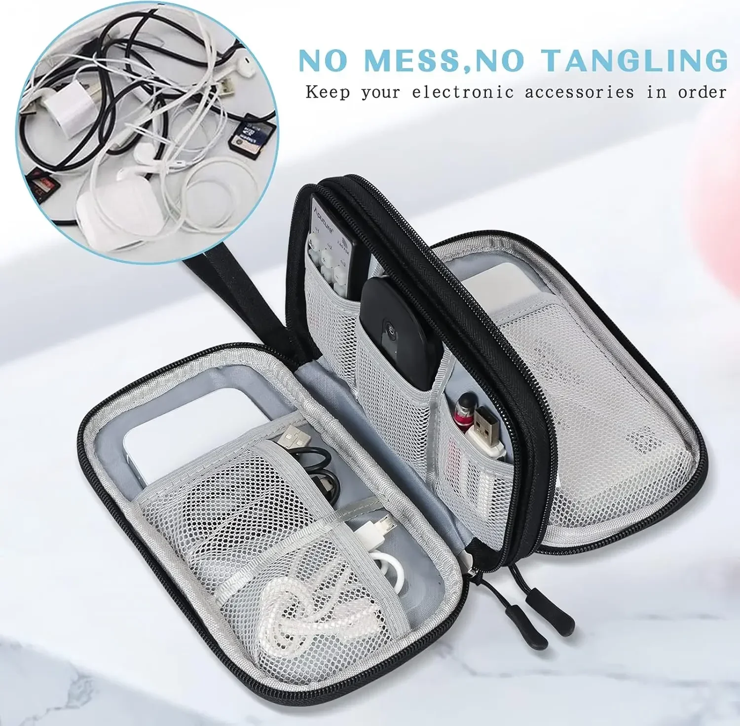 Sac de voyage pour câbles, poc - Travel Accessories Organizer Bag avis et prix